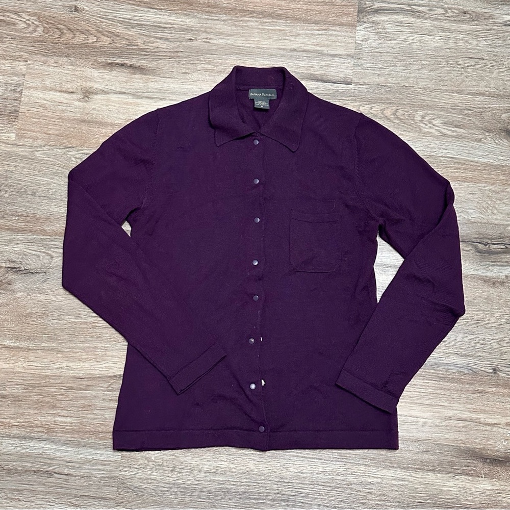 Banana Republic  Size Medium Purple Cardigan